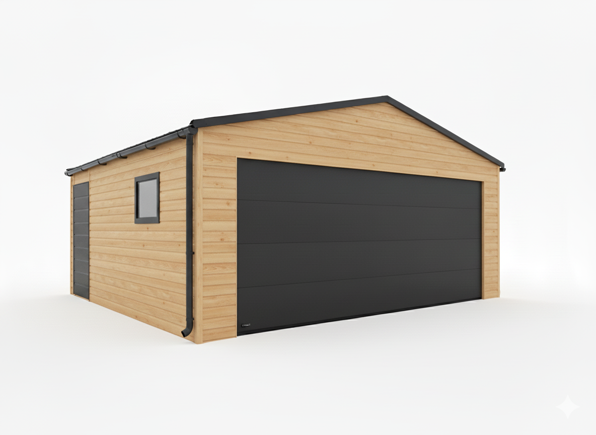 Garaż blaszany 6x5,8 z bramą segmentową - obrazek 4