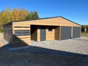 Garaż blaszany 9x6 z wiata ażurową !!